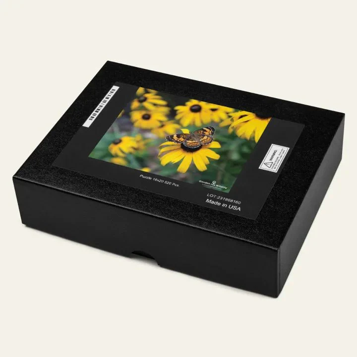 Garden for Wildlife Jigsaw Puzzle - Pearl Crescent Butterfly on Black-Eyed Susan - Image 6